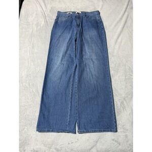 Universal Thread Jeans Womens 10‎ Blue Denim Wide Leg Relaxed Fit 31x31